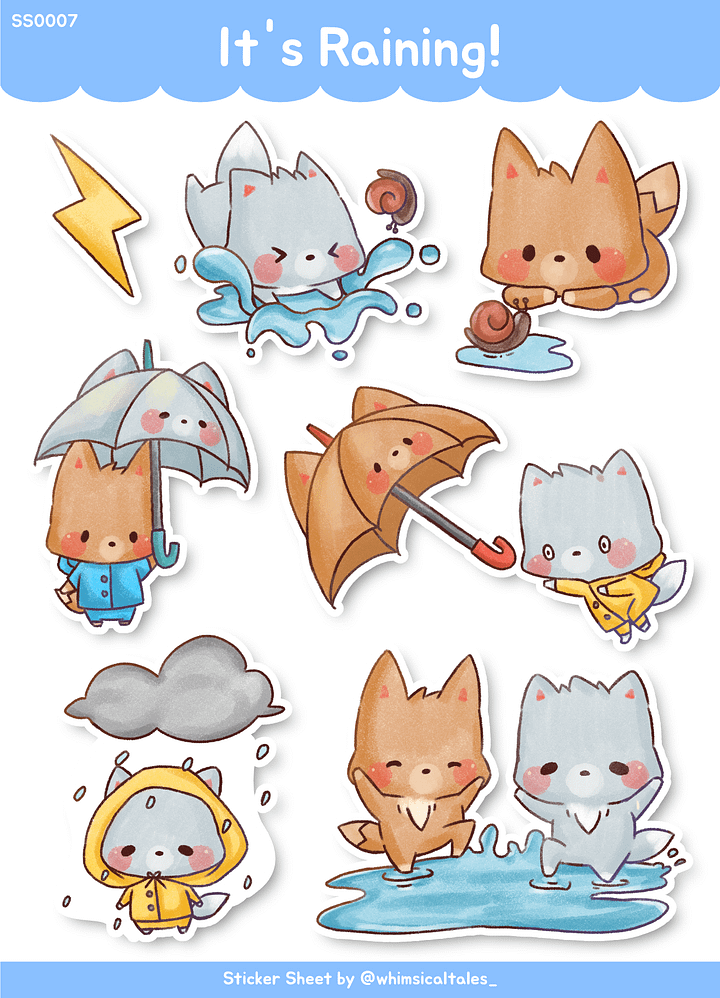 It's raining! | Sticker Sheet product image (1)