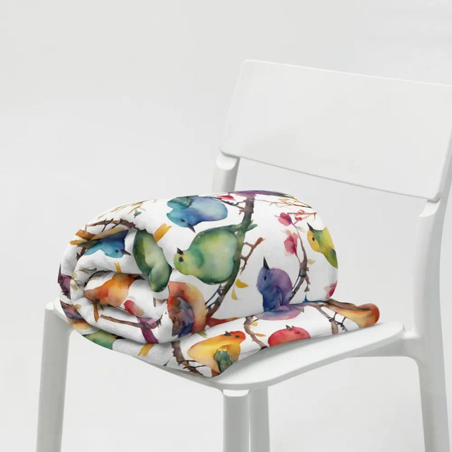 Multi Coloured Birds Blanket product image (8)