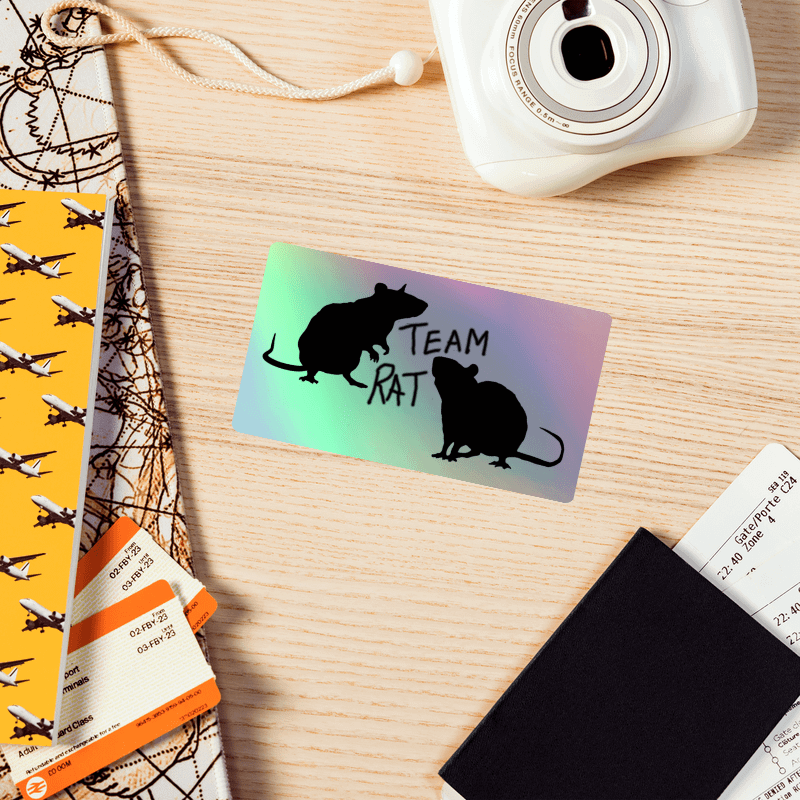Team Rat holographic sticker product image (2)