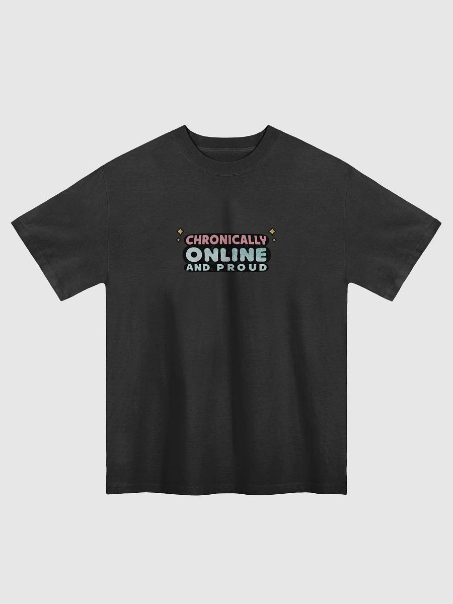 "Chronically Online and Proud" Boxy Oversized Fit T-Shirt Theme Two product image (1)