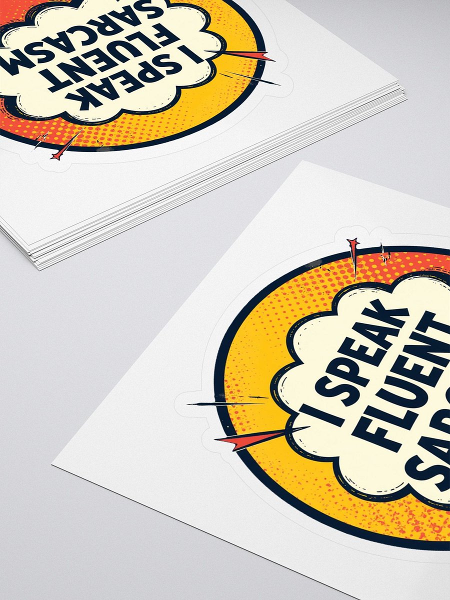 Sarcastic Starburst Kiss Cut Stickers product image (4)
