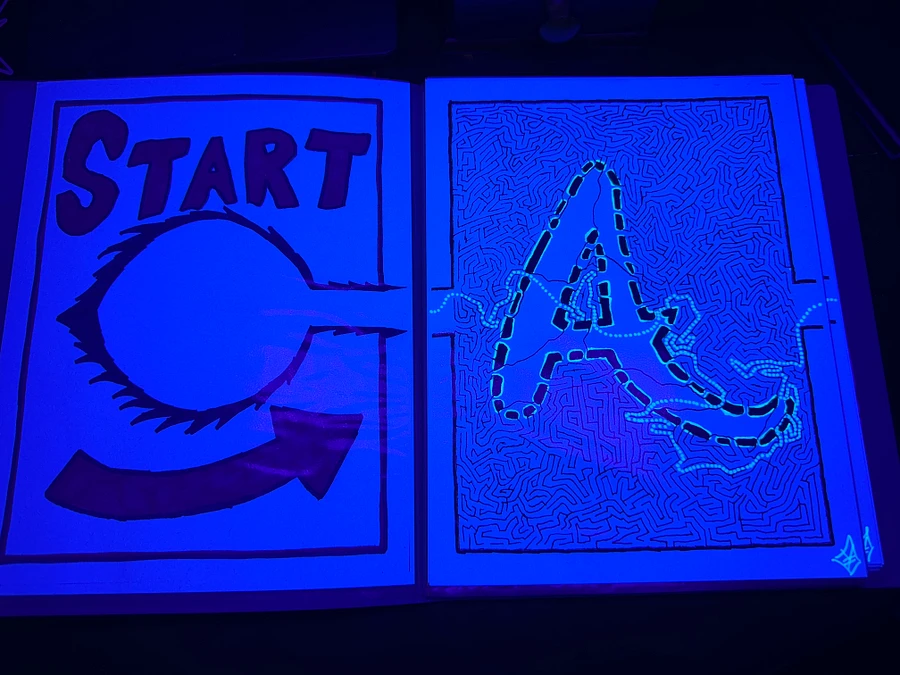 The aMAZEking alphabet ~Enhanced~ Black Light Answer Key Version product image (1)