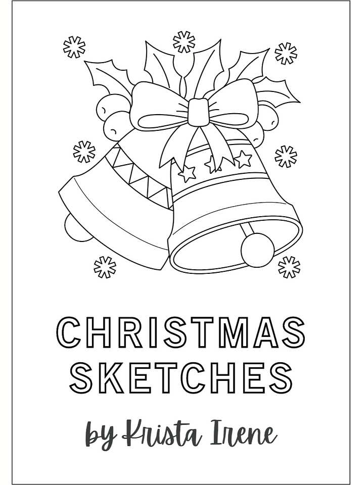 6 Christmas Sketches to Trace & Colour - FREE! product image (1)