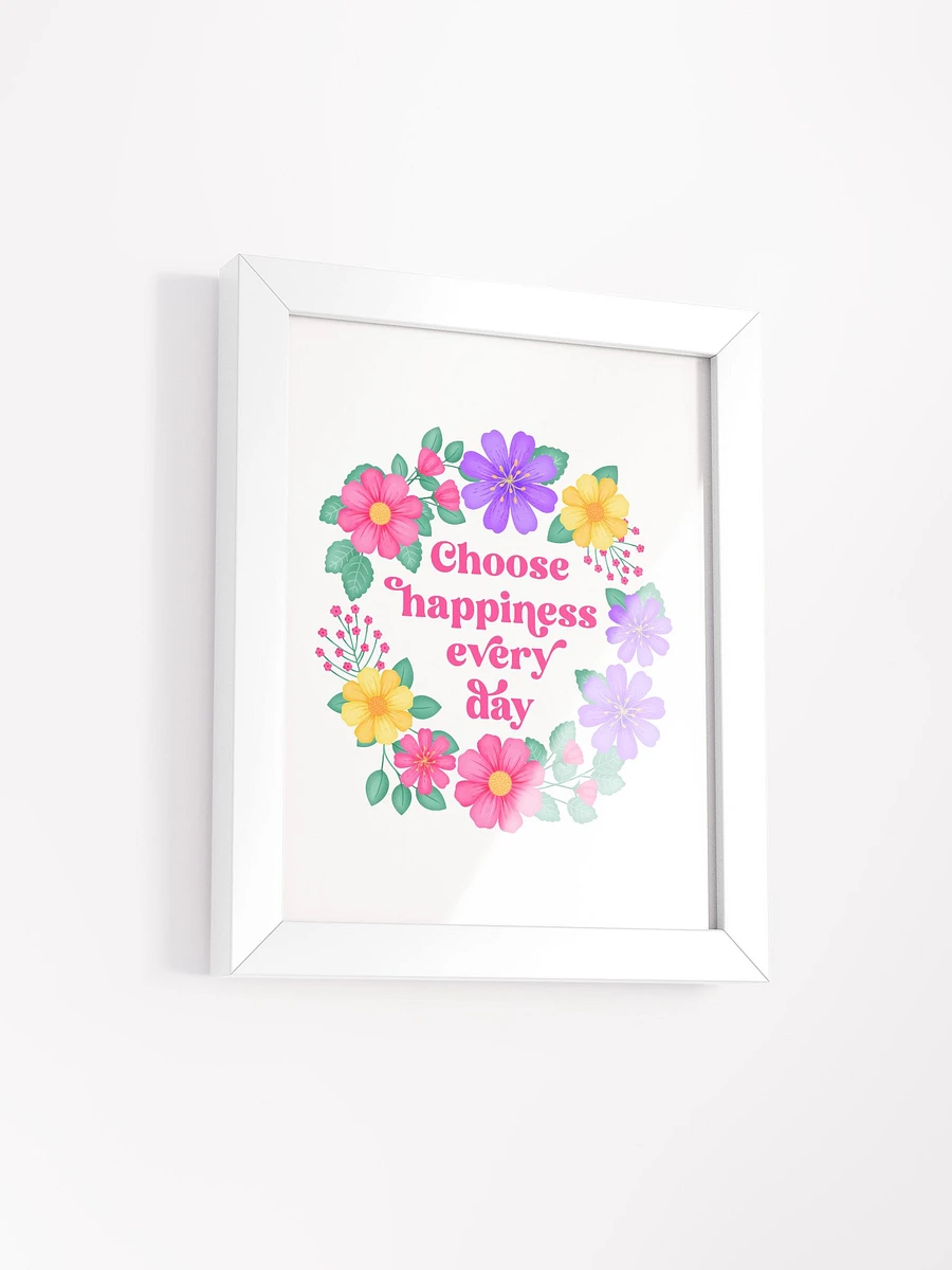 Choose happiness every day - Motivational Wall Art White product image (2)
