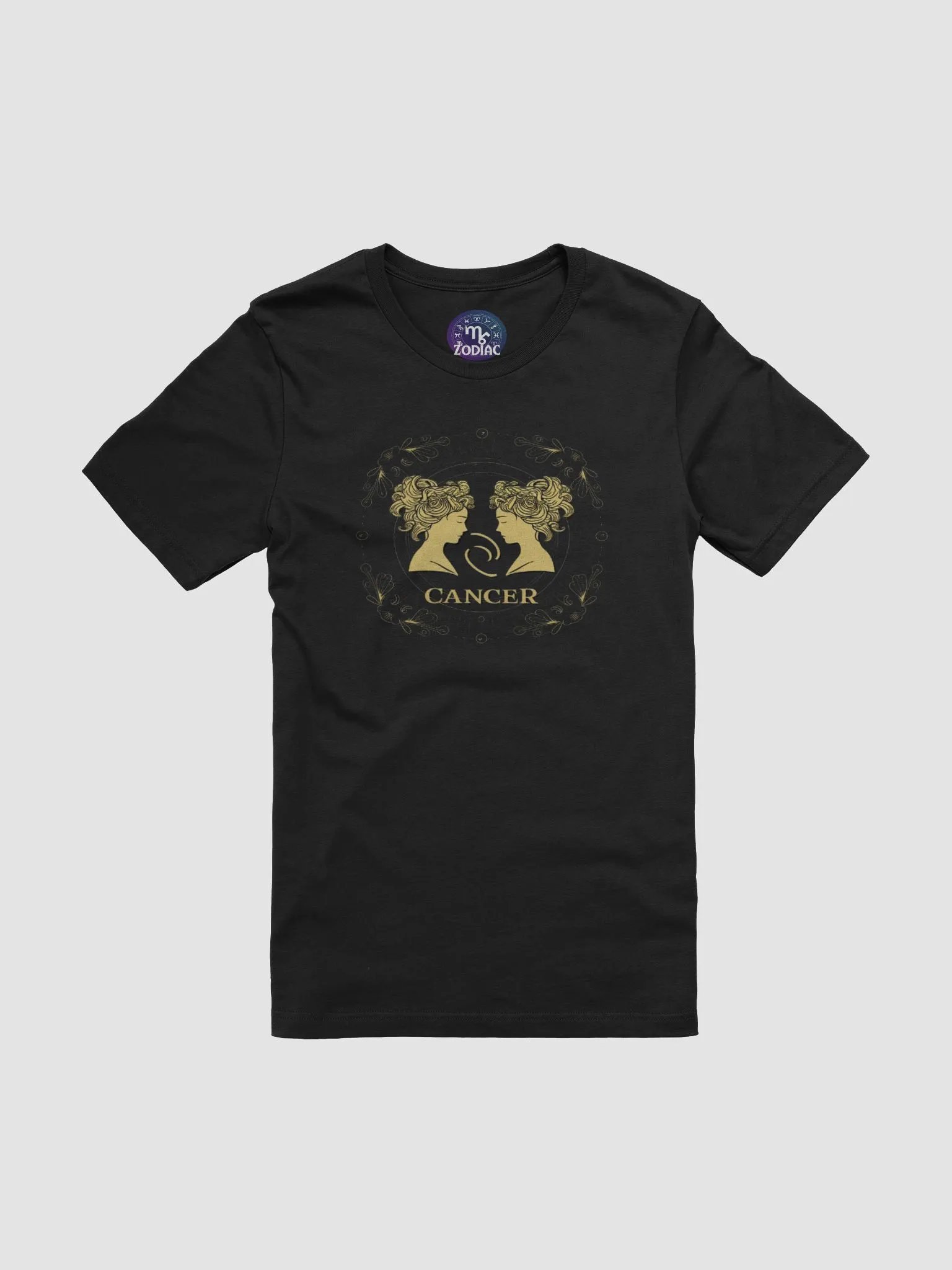 Exclusive Cancer Zodiac T-Shirt - Unisex with Elegant Golden Crab Silhouettes product image (3)