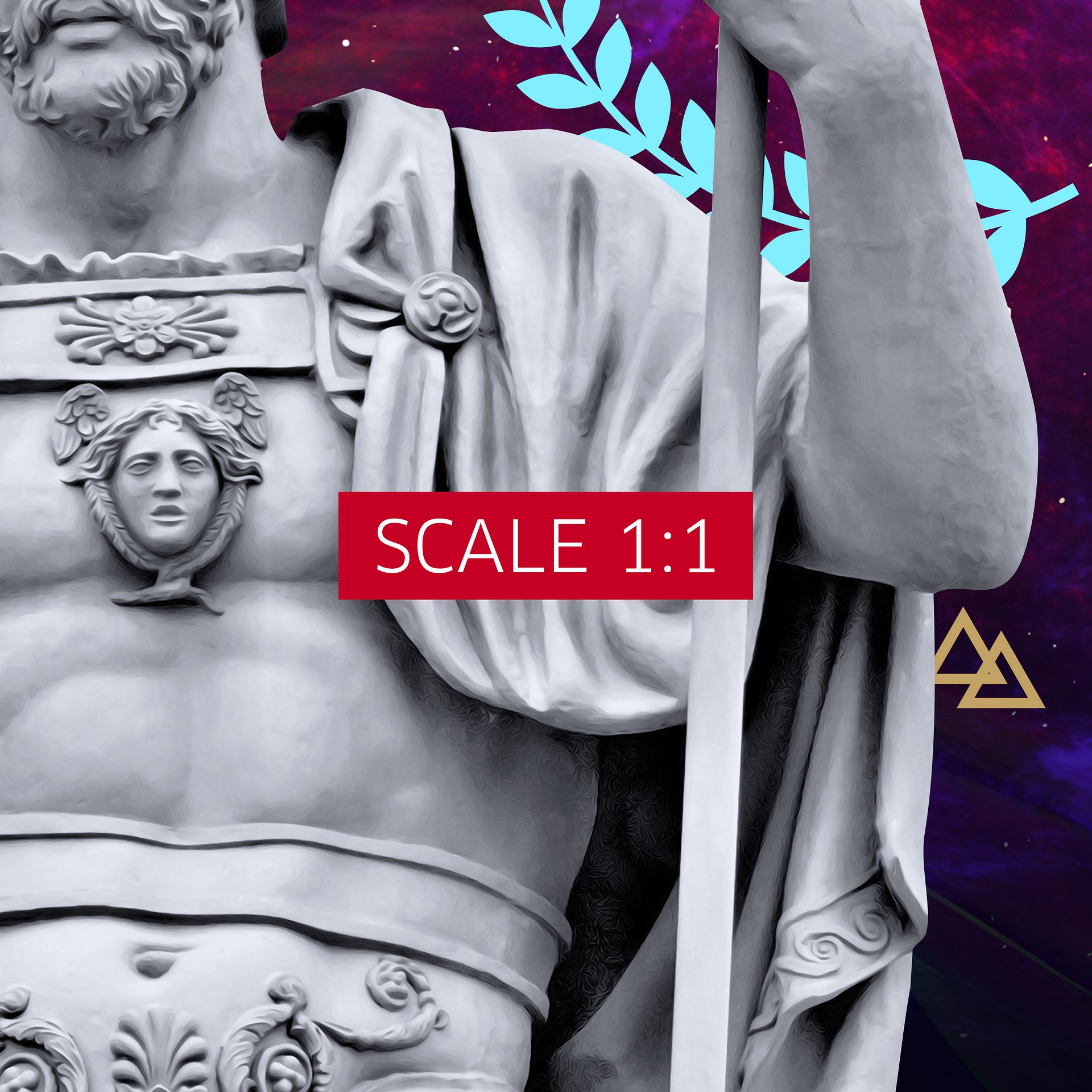 Vaporwave poster: Gods and Planets, Mars (Ares) [synthwave/vaporwave/retrowave/cyberpunk] — aesthetic poster, retrowave poster, neon poster product image (5)