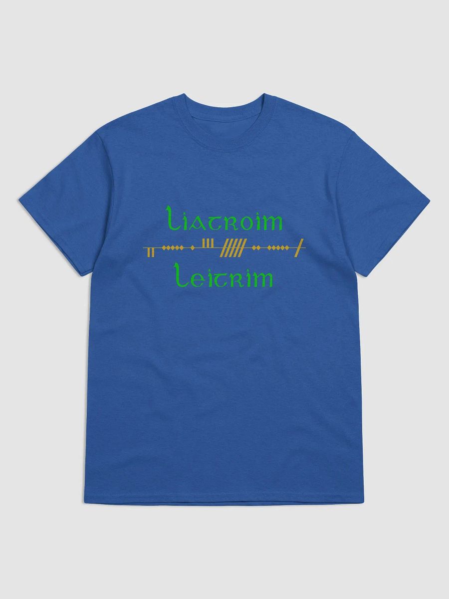 Leitrim/Liatroim Scholastic style Ogham printed T-shirt product image (1)