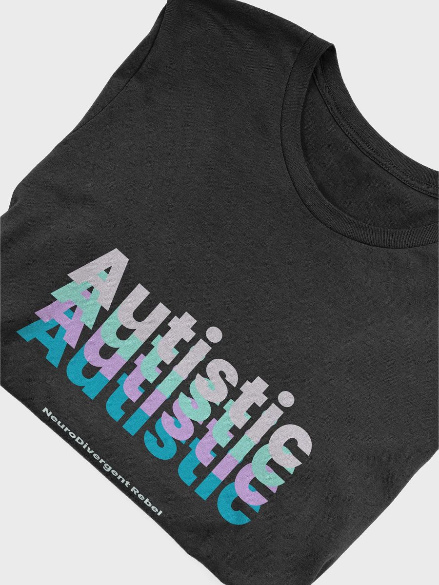 Autistic x4 (Lavender, teal, purple, and turquoise words) Super Soft T-shirt product image (4)