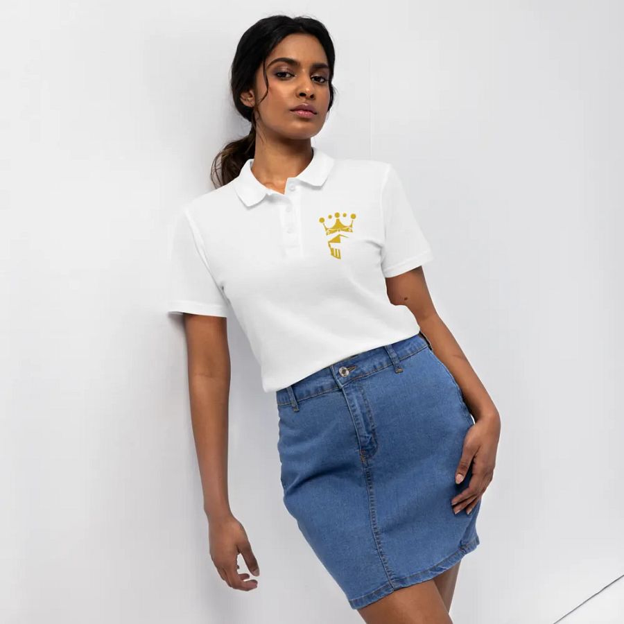 King and crown embroider womens polo product image (47)