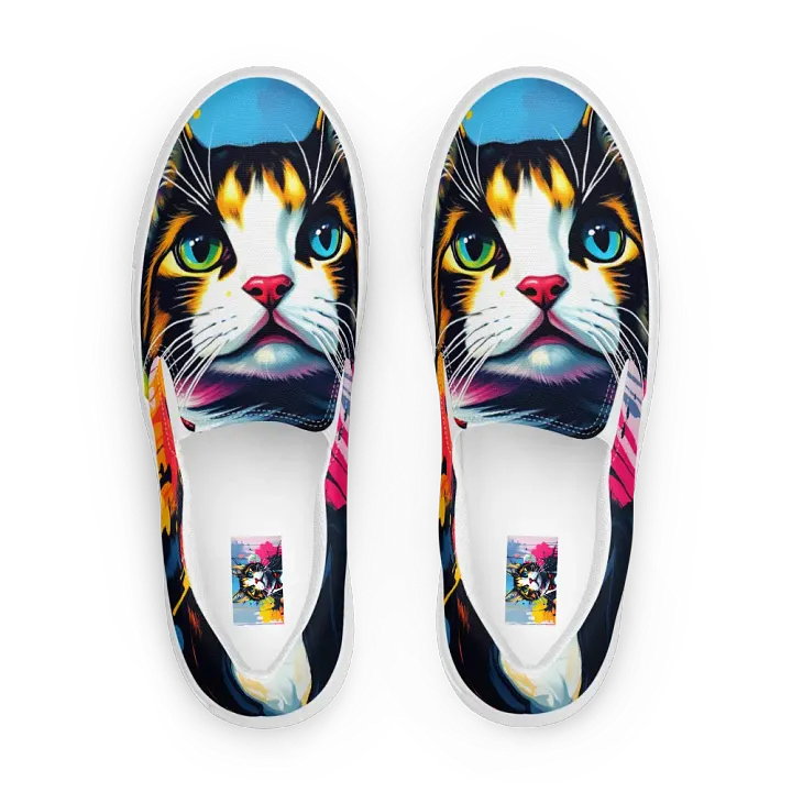 The literal tuxedo cat, men's slip on canvas shoes product image (1)
