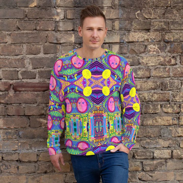 Abstract Surreal Doodle Landscape Mirrored Sweatshirt product image (1)