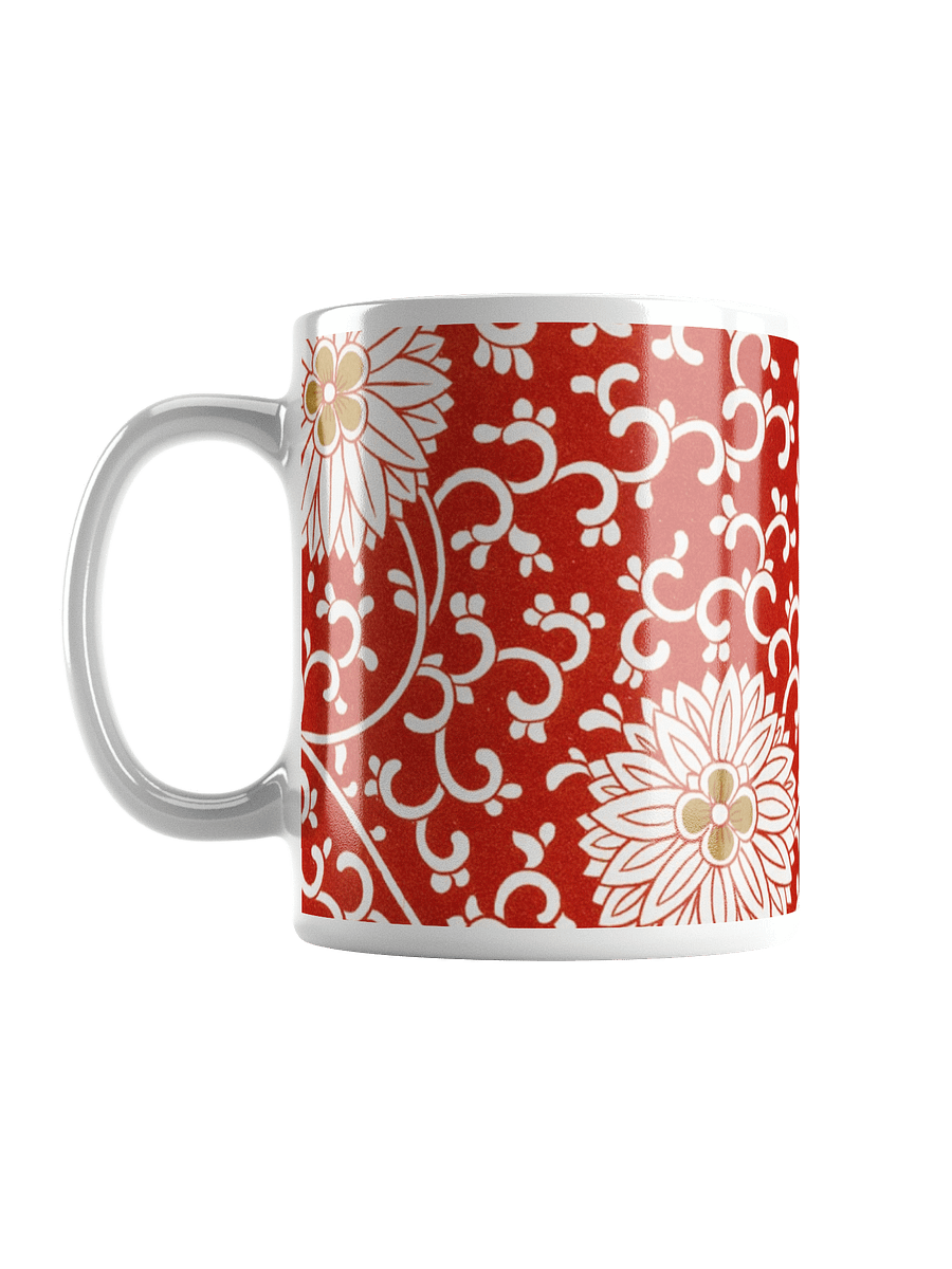 Red Floral Pattern. 11oz. Mug product image (6)