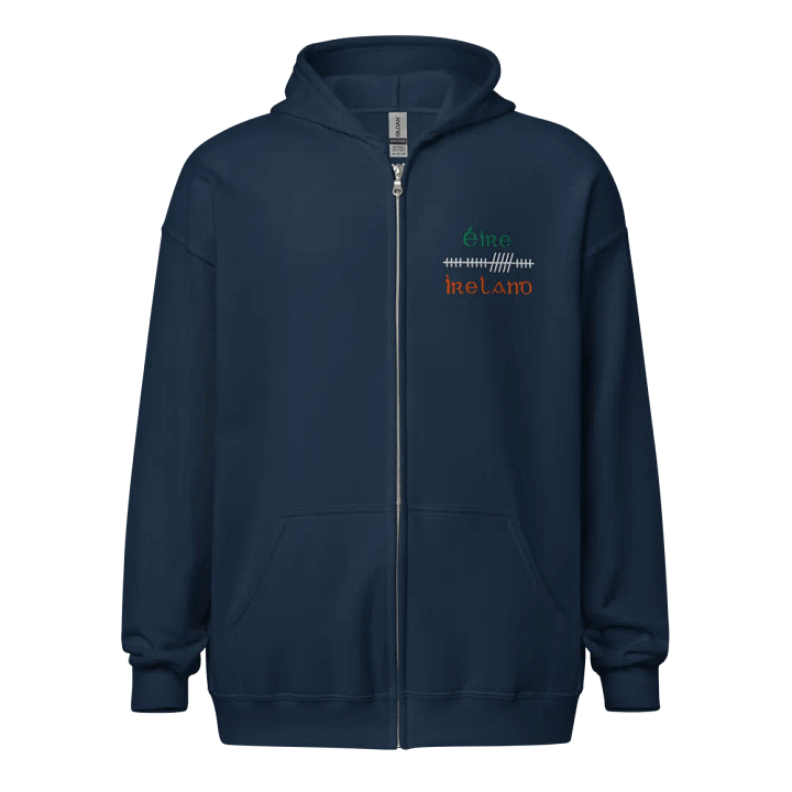 Ireland/Éire Orthodox Style Ogham embroidered Zip Hoodie product image (13)