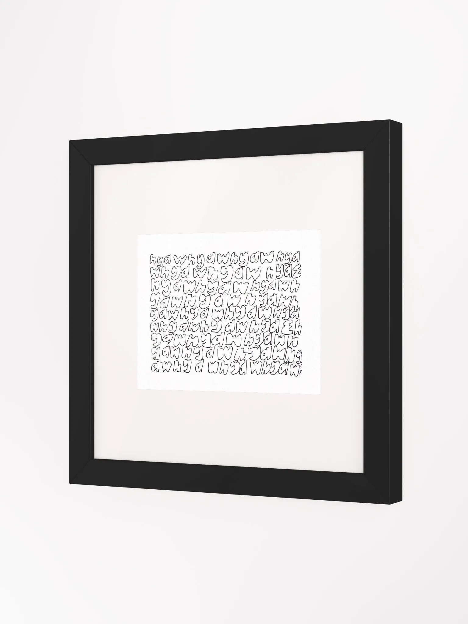 hyaw hyaw hyaw Panel Card Print Framed product image (3)