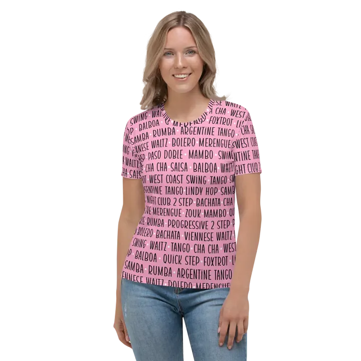 Women's Ballroom Dance T-Shirt Pink product image (1)