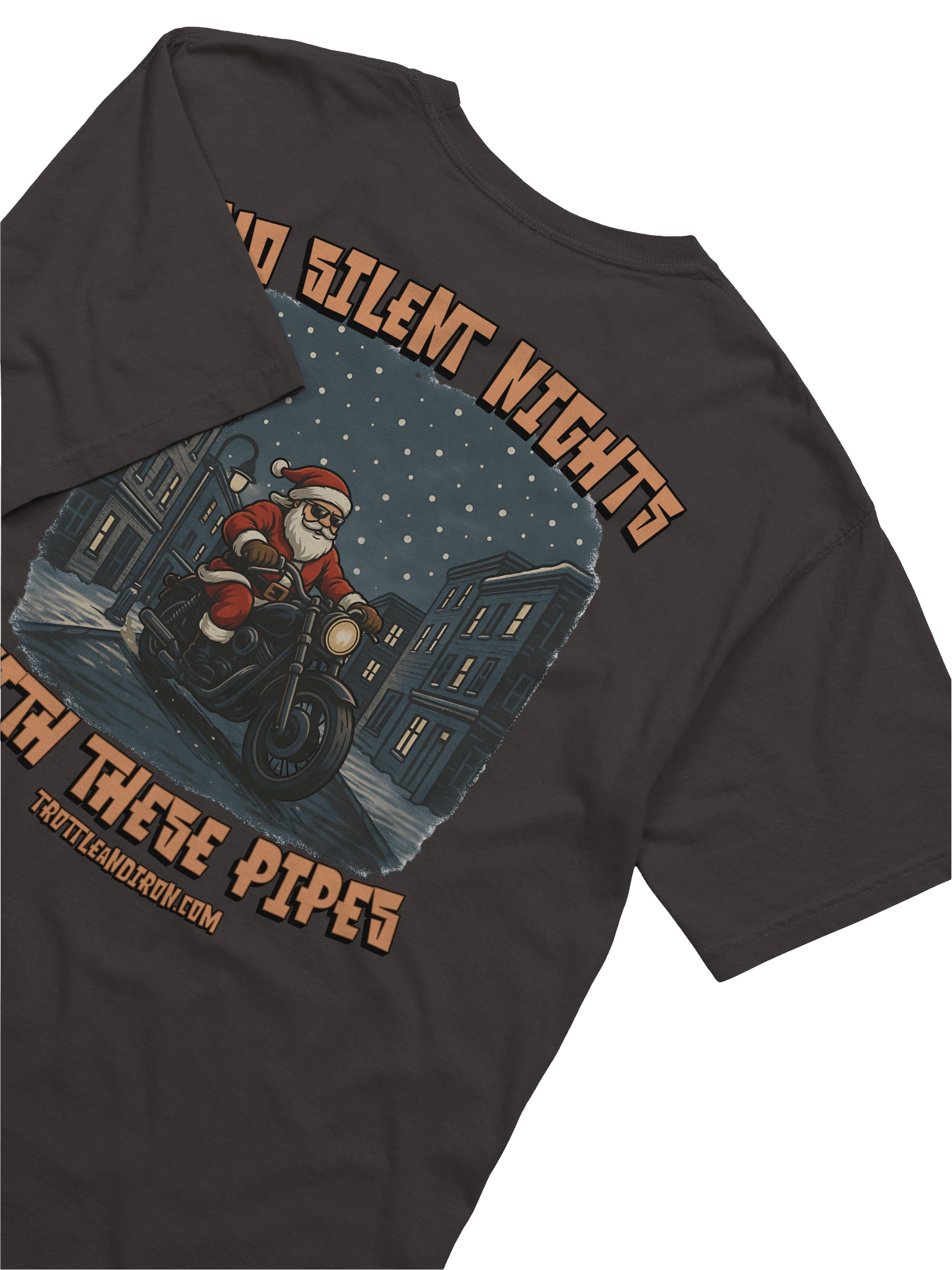 Throttle & Iron “No Silent Nights with These Pipes” Pocket Tee product image (6)