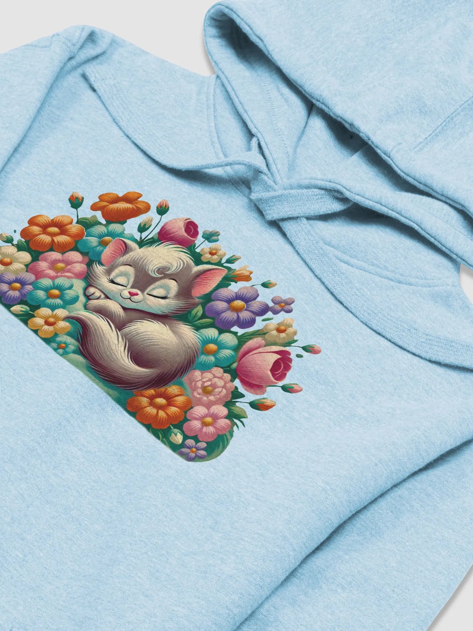 Kitten Sleeping in Flowers Premium Unisex Hoodie product image (31)