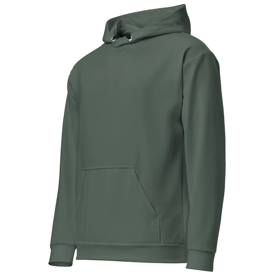 Plain Dark Sage Green Soft Summer Unisex Recycled Polyester Heavyweight Premium Hoodie by Treasure Pie product image (3)