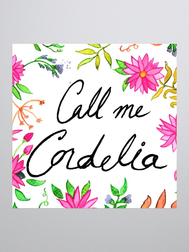 Call Me Cordelia – Pink Flowers Sticker product image (1)