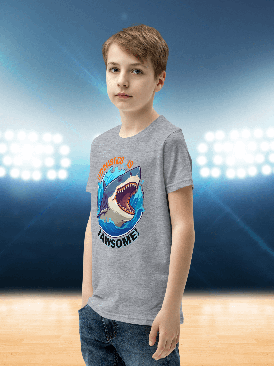 Gymnastics is Jawsome Boys Shark T-Shirt product image (2)