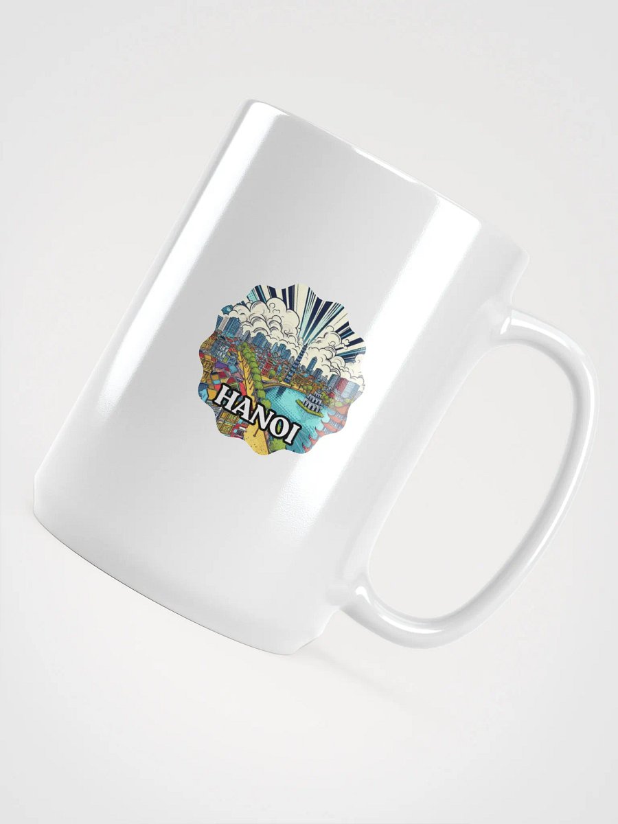White Glossy Mug | AI Design jakarta city Indonesia product image (4)