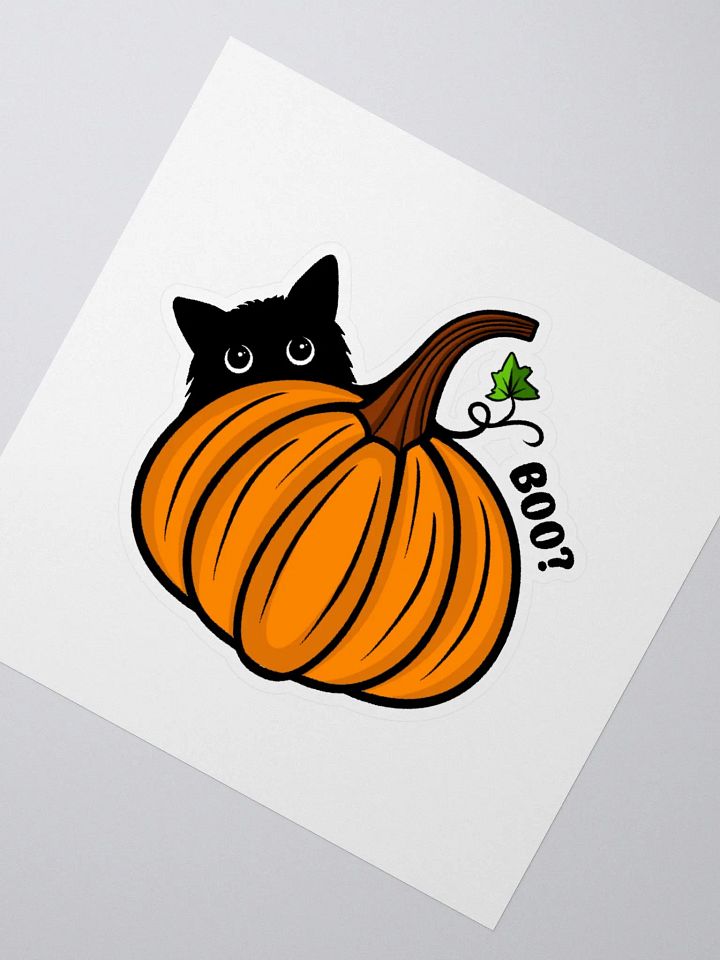 Kitty with a Pumpkin Sticker product image (2)