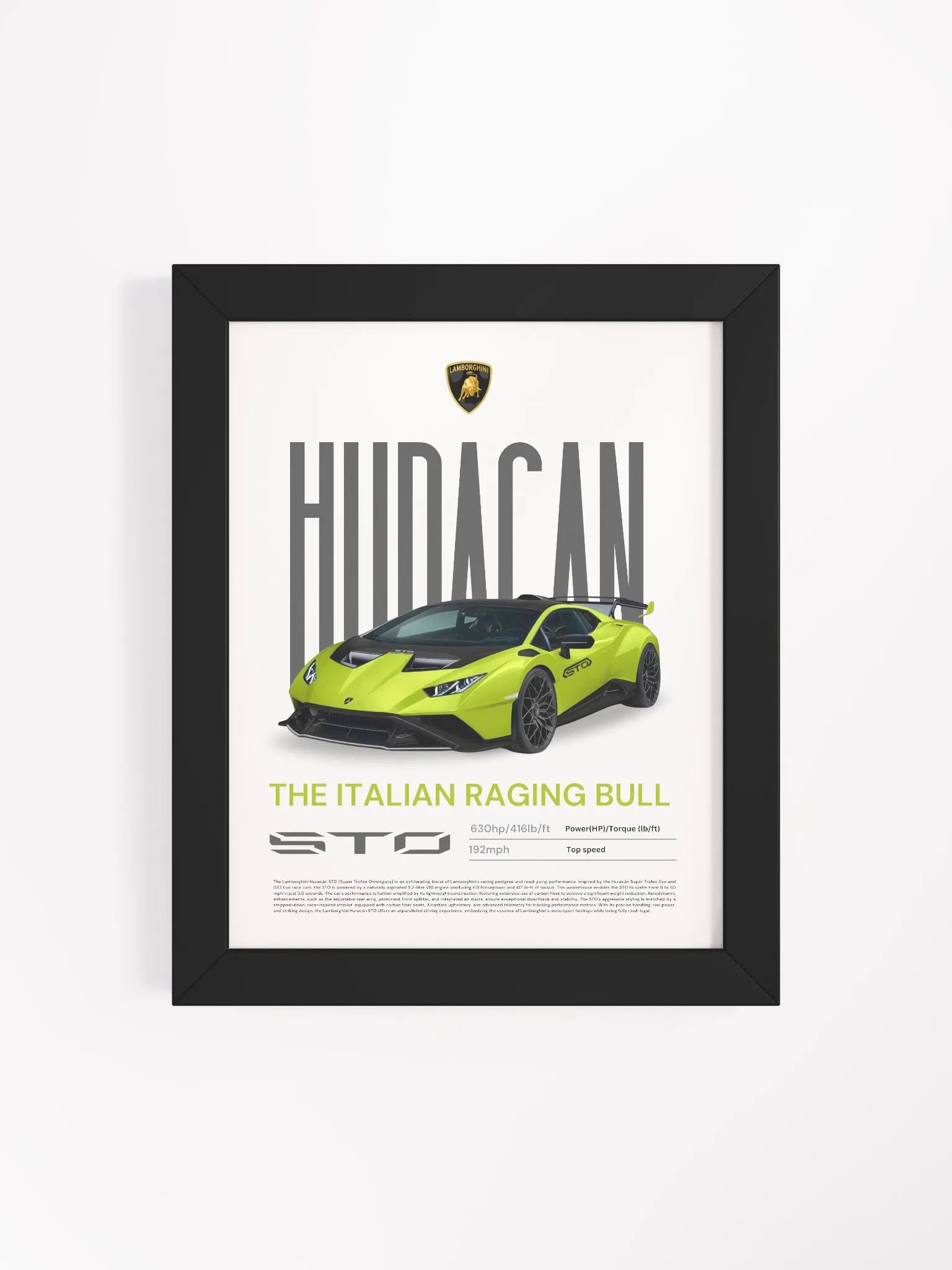 LAMBORGHINI HURACAN STO FRAMED POSTER product image (4)