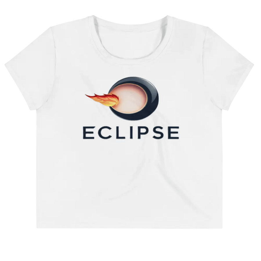 Eclipse Women's Crop Tee - Celestial White Design product image (3)