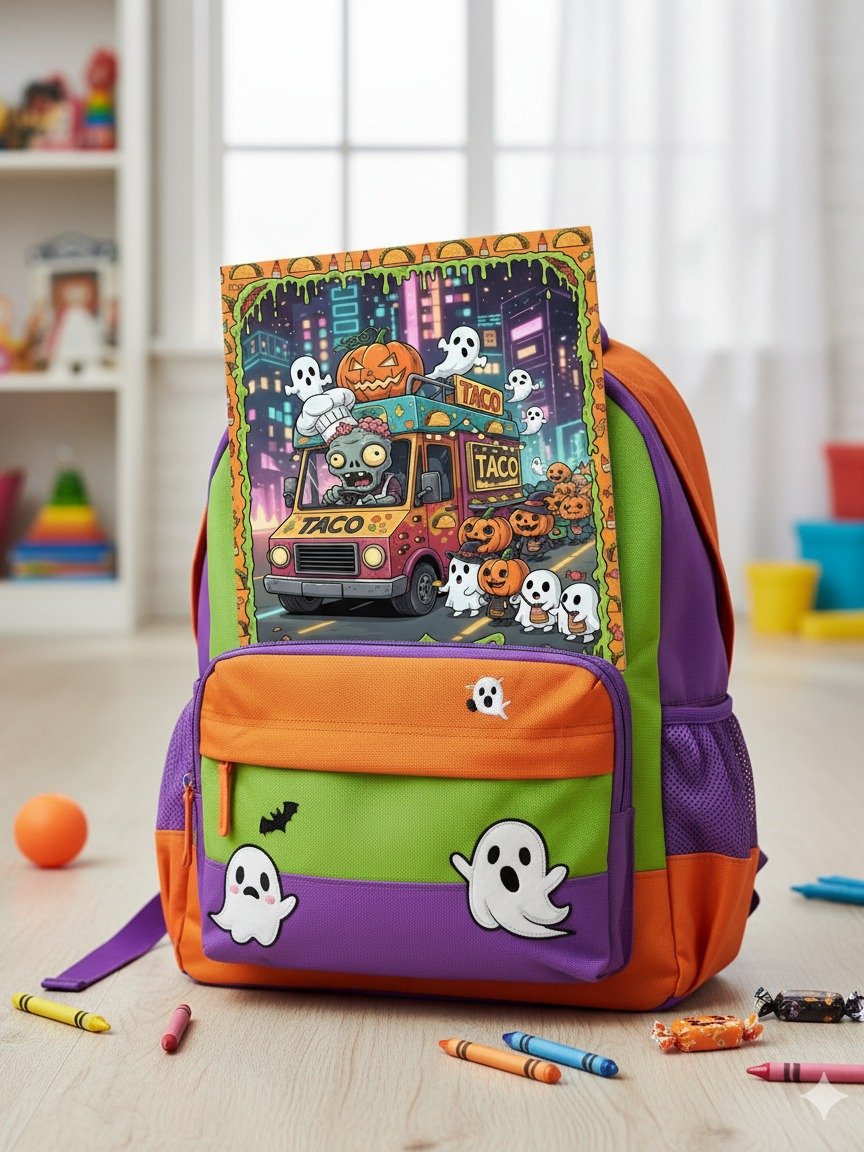 Spooky Taco Truck Halloween Notebook Cover - Digital Download product image (6)