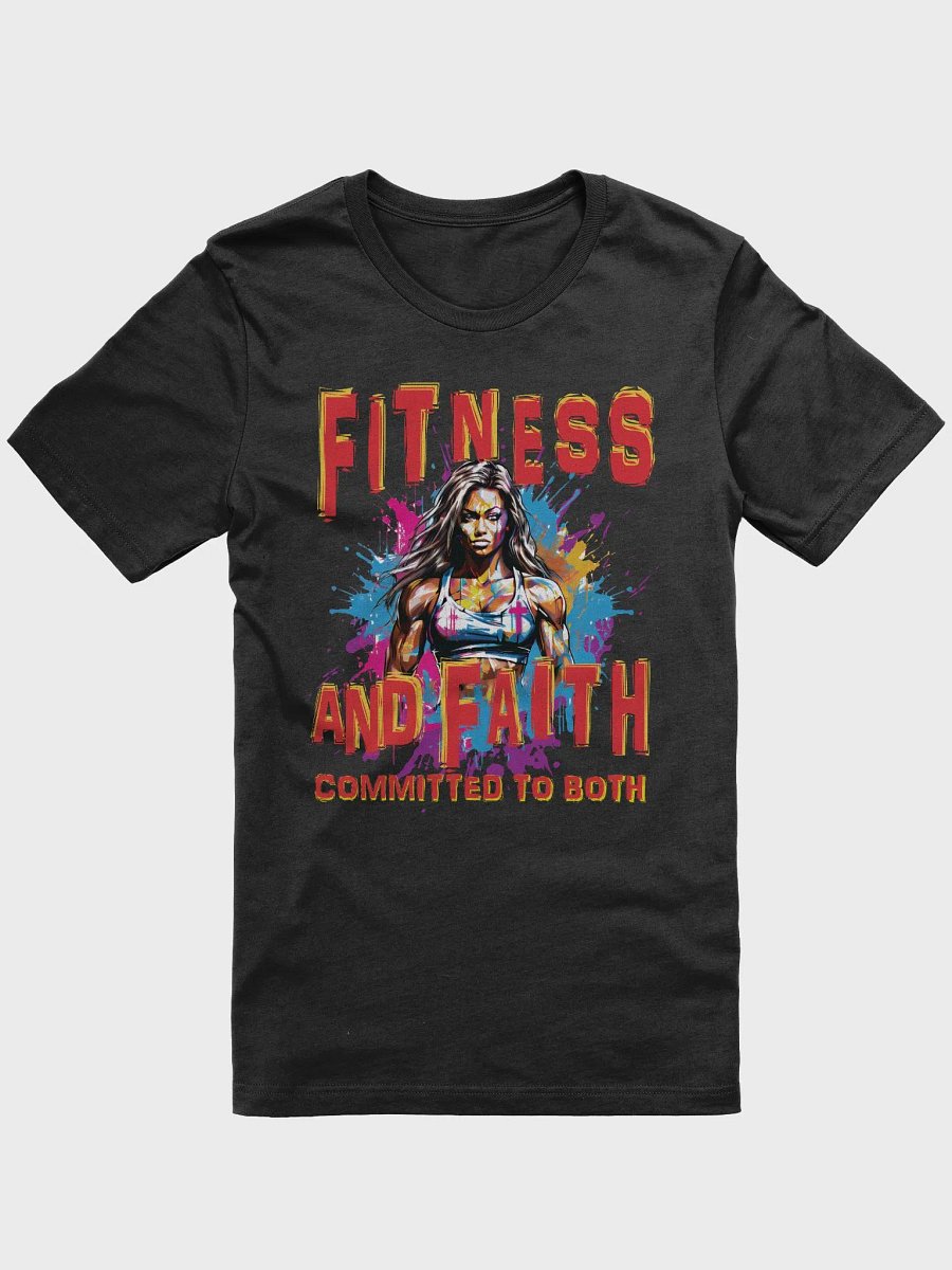 Fitness and Faith Committed To Both Christian Quote Workout Bodybuilding Motivational T-Shirt product image (6)