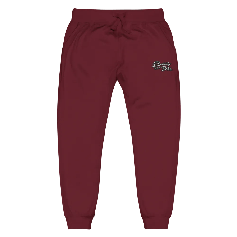 Bubbly and a B*tch (lined design) embroidered fleece sweatpants product image (8)