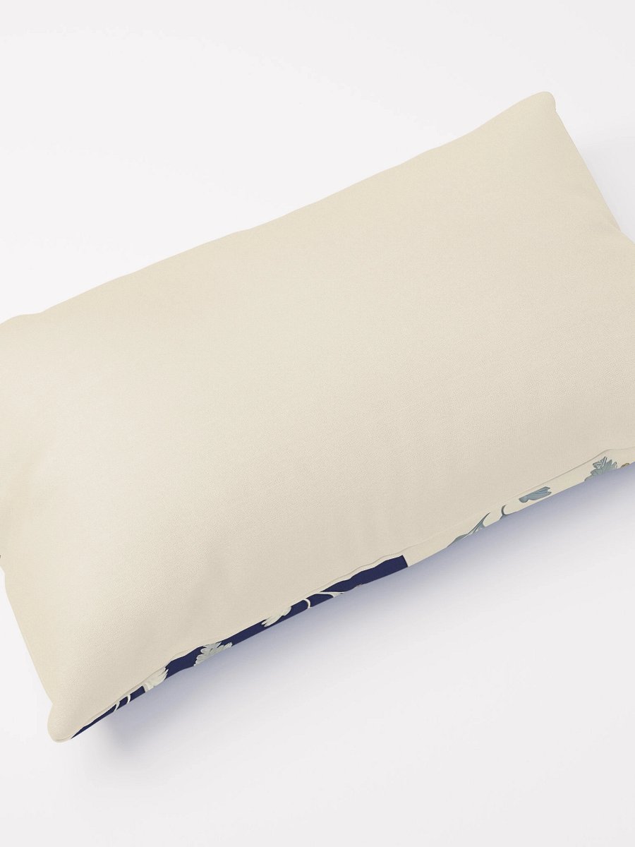 Classic Paisley Motifs on Luxurious Cream & Navy Pattern Pillow product image (4)