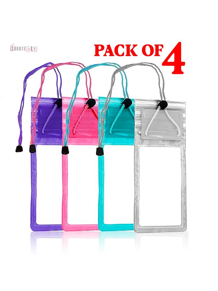 Waterproof Mobile Cover ( UNIVERSAL SIZE, Pack Of 4 ) Colour May Be Vary product image (1)