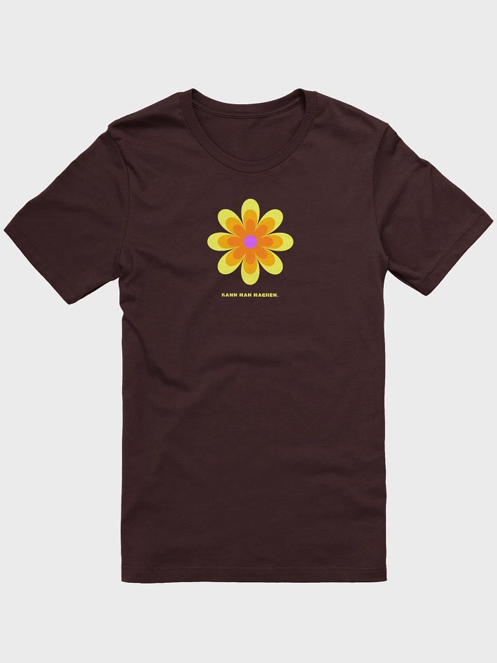 Laid-back flower T-Shirt "Kann man machen." - yellow orange product image (7)