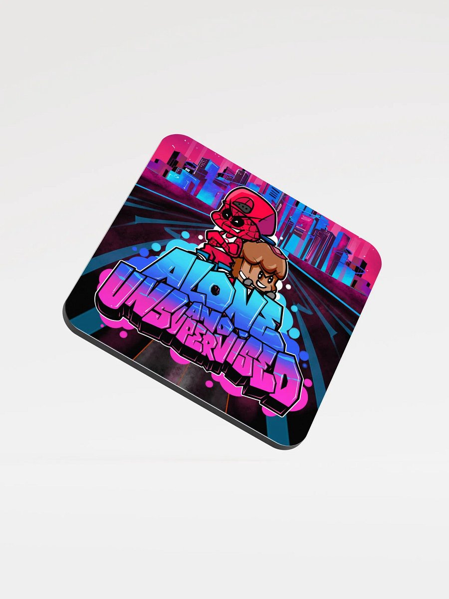 Alone and Unsupervised Graffiti Coaster product image (1)