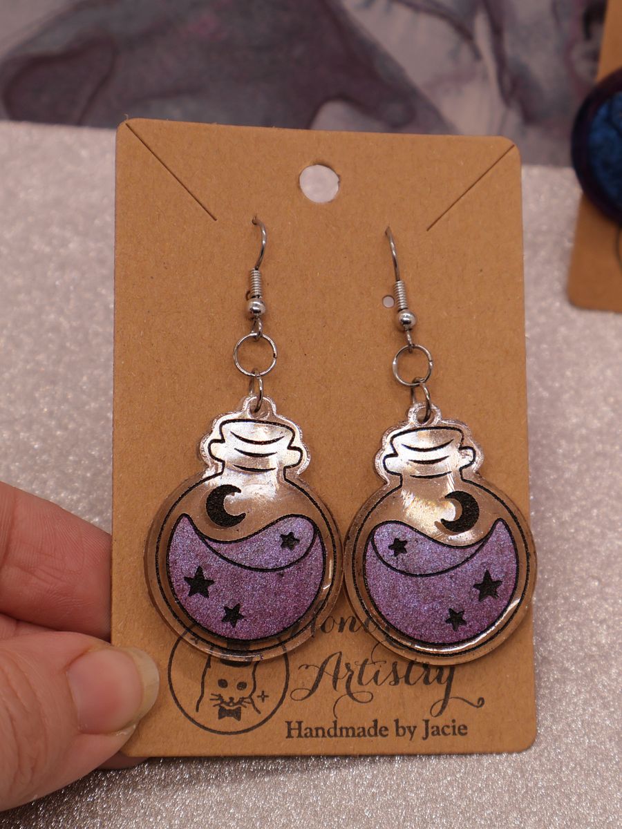 Celestial Potion Bottle Earrings product image (2)
