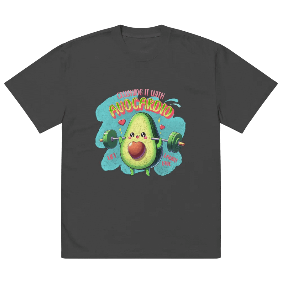 Crushing it with AVOcardio Oversized Faded T-Shirt product image (3)