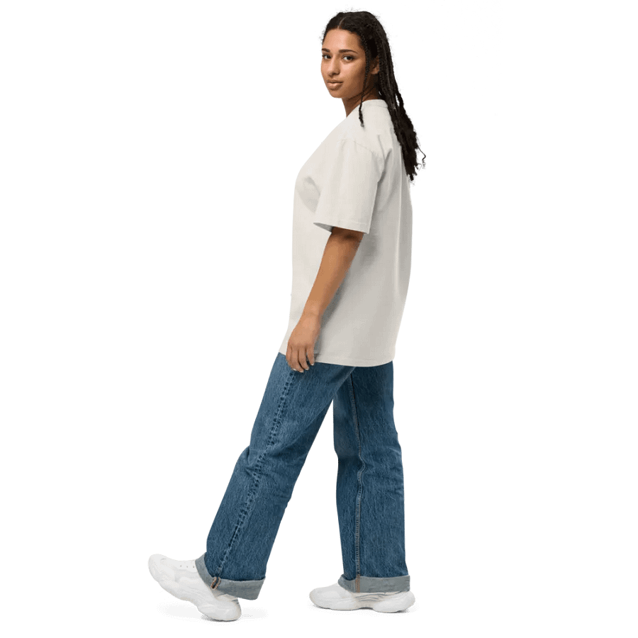 CURRENTLY IN BURNOUT (outline, maroon thread) oversized faded neutral tee product image (4)