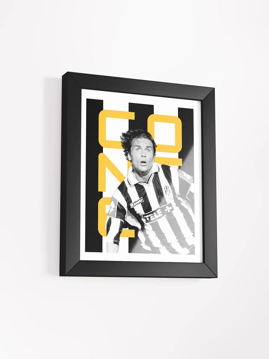 Antonio Conte BW Juventus Name Art Framed Print product image (1)