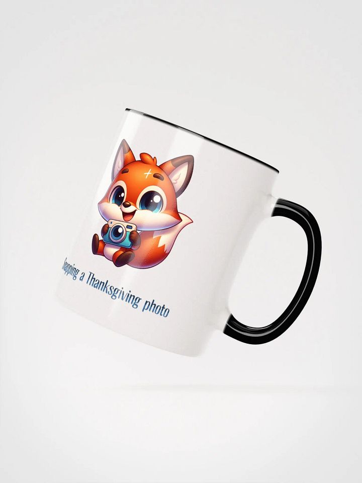 Snapping A Thanksgiving Photo Cute Fox Ceramic Mug product image (8)