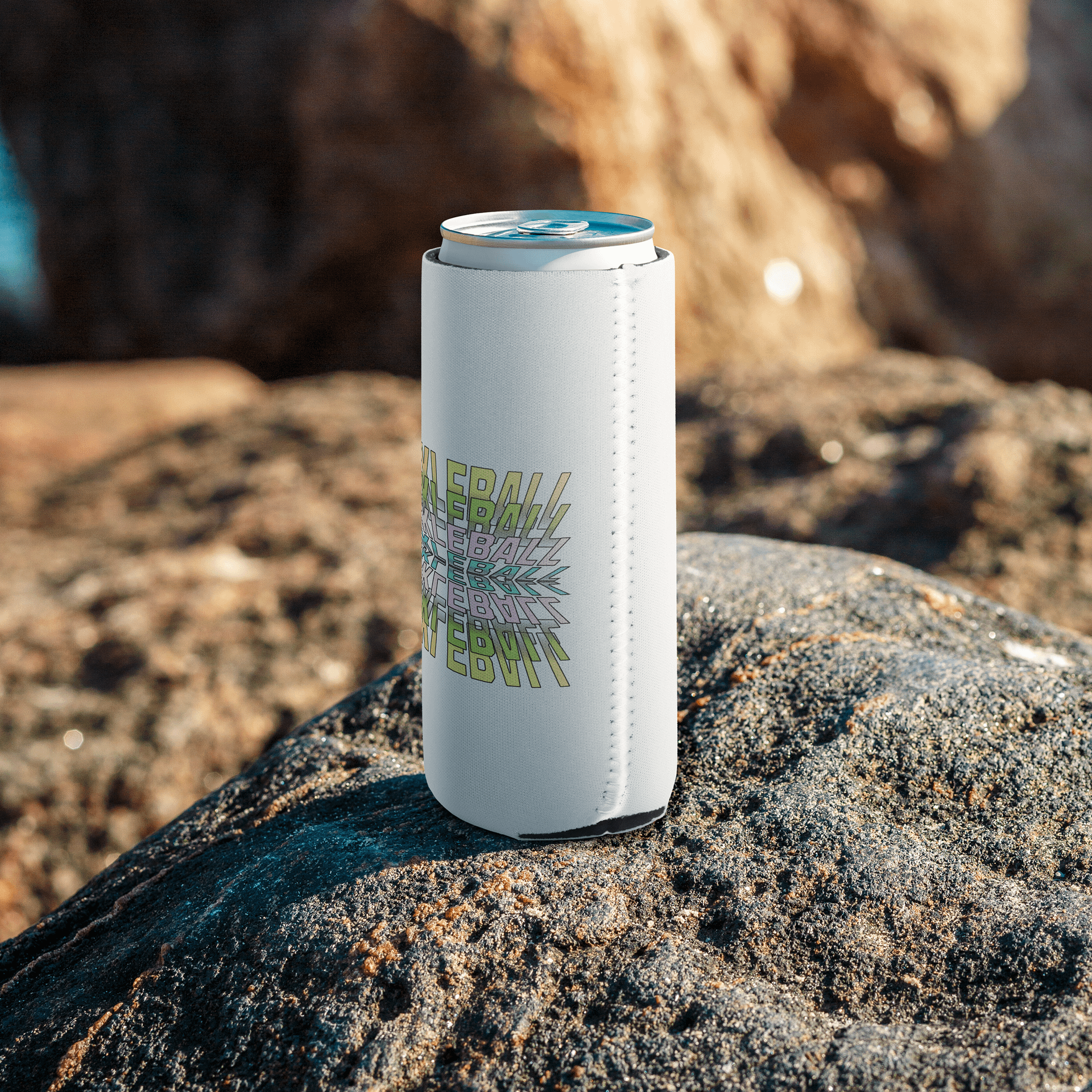 Pickleball Stacked Reflective Coozie Can Cooler product image (7)