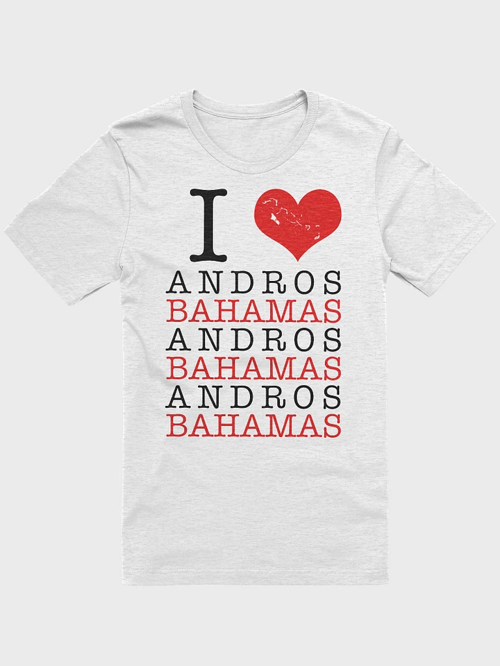 Bahamas Shirt : I Love Andros Bahamas : Heart Bahamas Map product image (2)