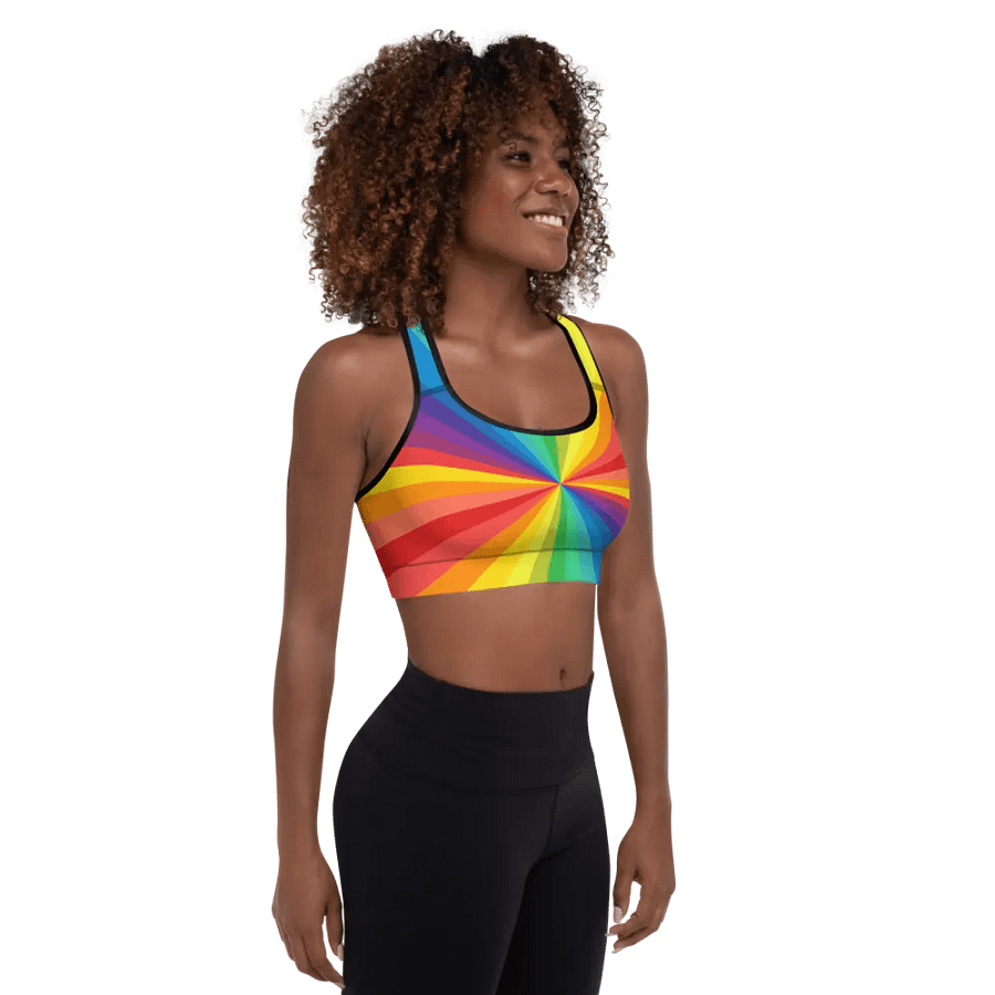 Trippy Rainbow Sport Bra product image (5)