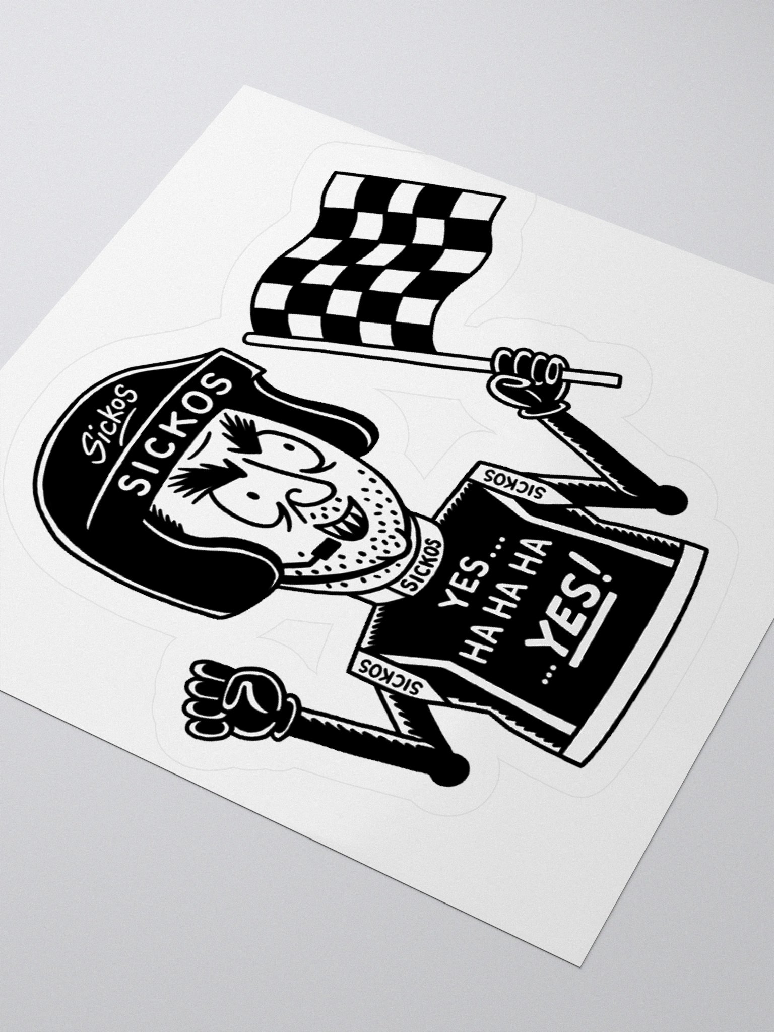 Sickos Racecar Driver Sticker (3 Sizes) product image (8)