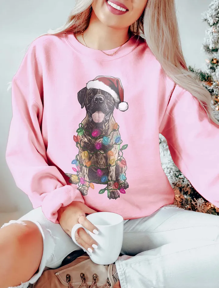 Funny English Mastiff(Brindle) Christmas Sweatshirt product image (15)