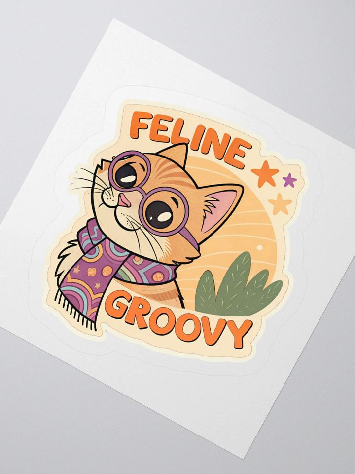 Feline Groovy Kiss Cut Sticker product image (5)