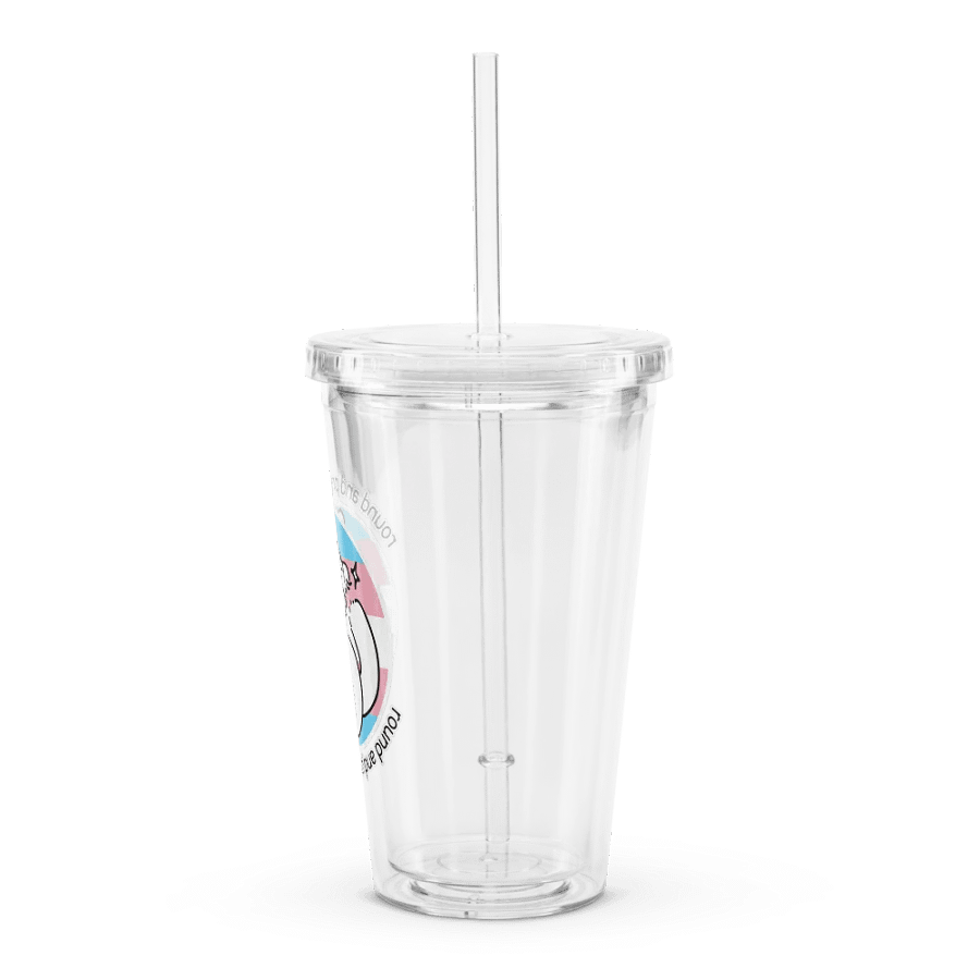 Round and Proud Manul Transgender Version - Transparent Cup & Straw product image (4)