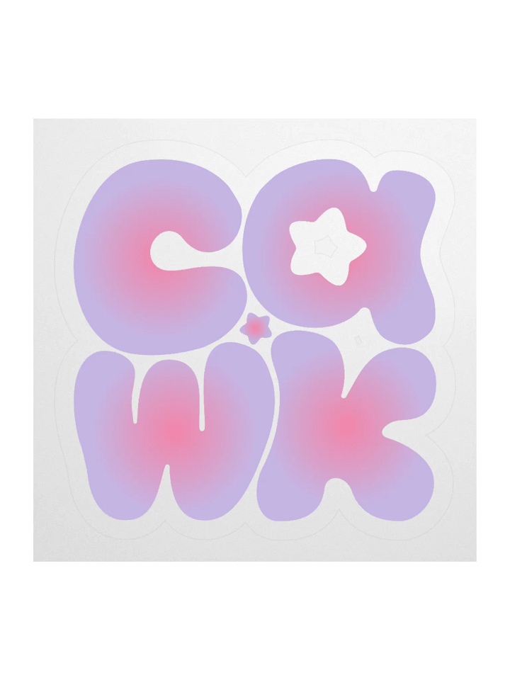 uwu cawk transparent sticker product image (2)