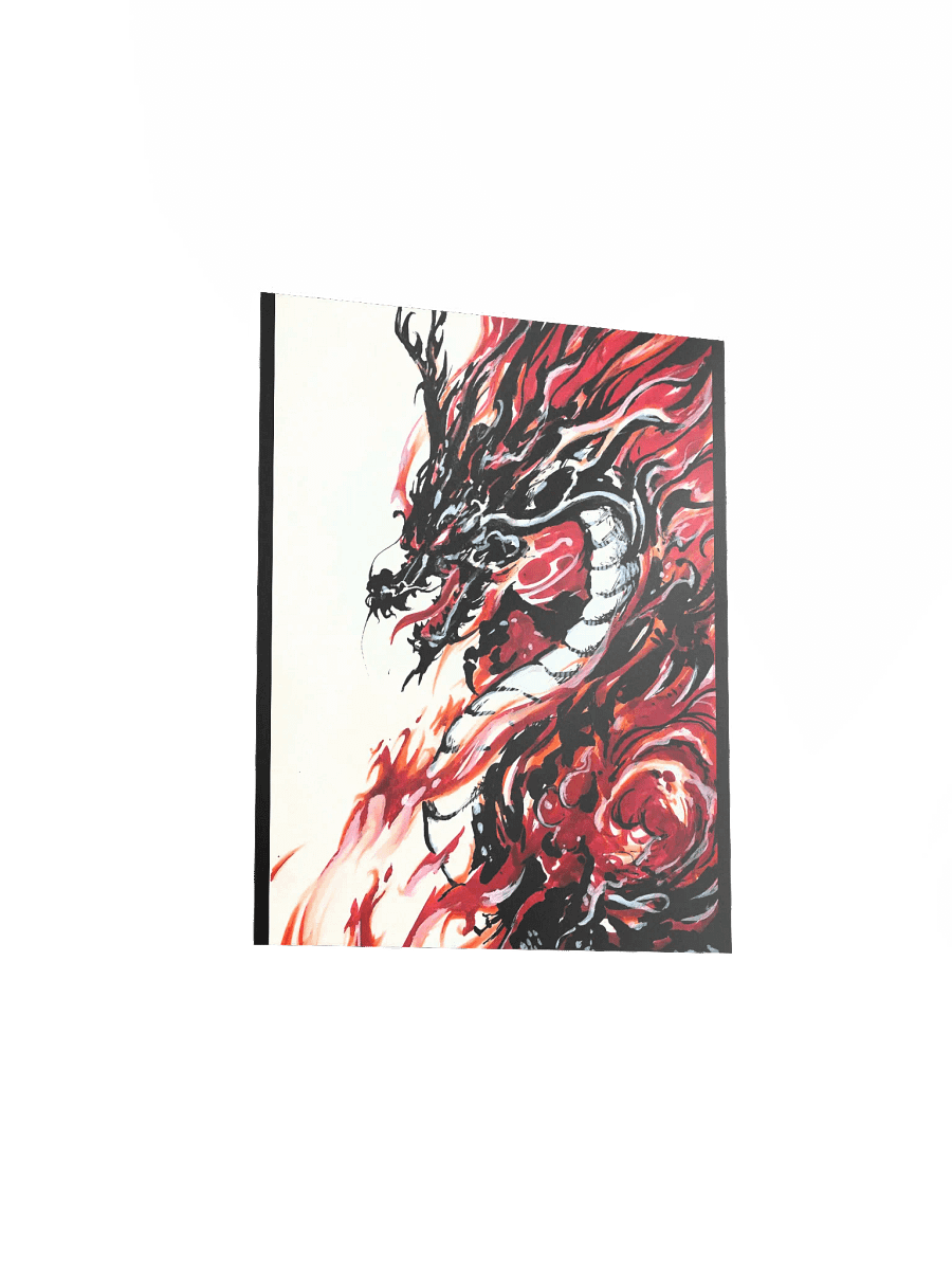 Black Red & White Dragon Matte Print product image (3)