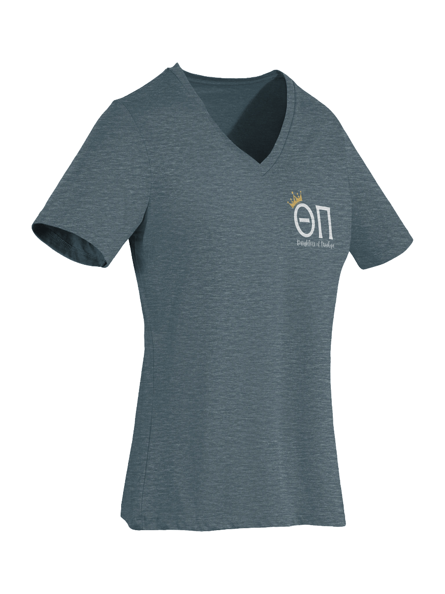 Theta Pi V-Neck Small logo white product image (28)